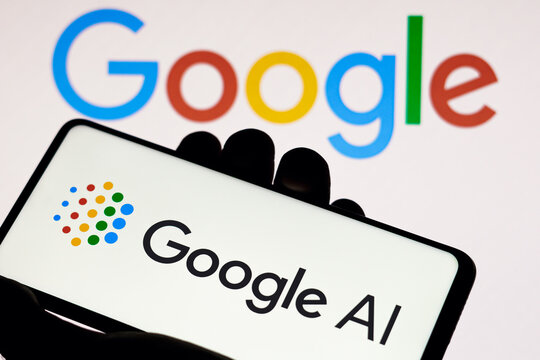 February 9, 2023, Brazil. In this photo illustration, the Google AI logo is displayed on a smartphone screen.