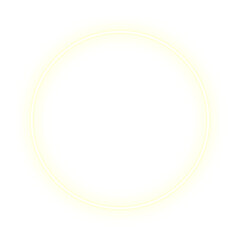 White neon circle frame