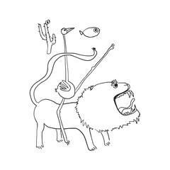 cartoon animals collection illustration for print