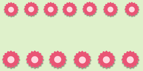 Banner with flowers for text. Design for website, paper