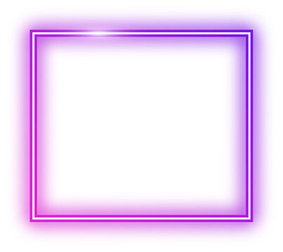 Purple Neon Square Frame