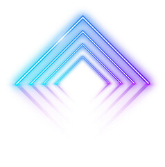 Blue purple neon triangle light effect