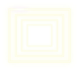 White neon square frame