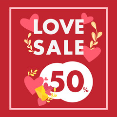 Love sale illustration special love day