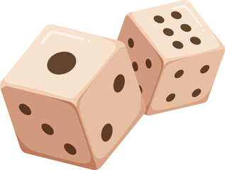 Isolated dice vector design.Two casino dice gambling concept template.Casino background.Hobby - line design isometric vector set. Popular activities that we do for fun.
