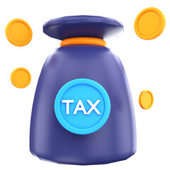 3d render tax service illustration