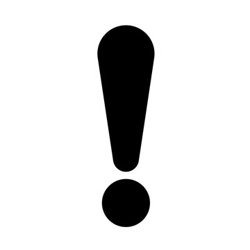 exlamation mark in trendy flat style