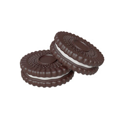Biscuit cookies cream 3D Icon