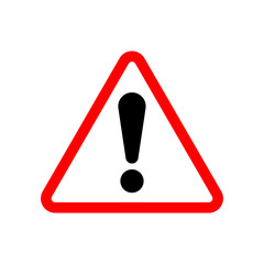 warning sign vector icon in trendy flat design