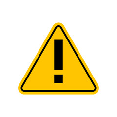 warning sign vector icon in trendy flat design
