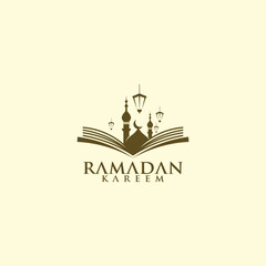 ramadan kareem vector set logo to welcome ramadan holy month of muslims template