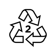 recycle vector icon, recycling symbol