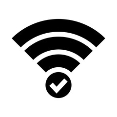 Wifi connection signal vector icon, wi-fi signal