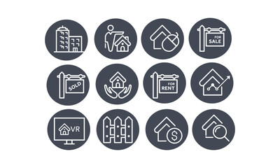 Real estate icons vector design