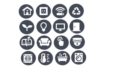 Smart House Icons Set vector design