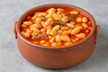 Turkish foods; dried bean, Beans with minced meat (kuru fasulye)