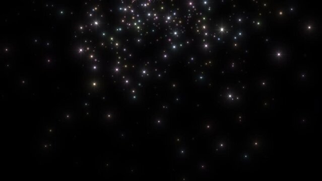 falling twinkle night stars backdrop loop effect