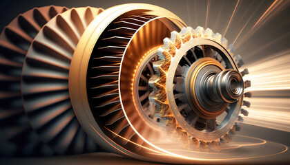 High-speed gears in motion: A photo of high-speed gears rotating to demonstrate the challenges and importance of tribology in high-stress mechanical systems.