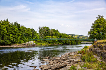 Fototapeta premium Pitlochry Bridge, the Iron Suspension Bridge