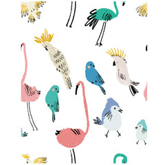 summer flamingo illustration