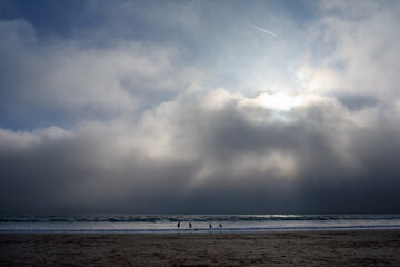 Foggy day  on the Ré island in Nouvelle-Aquitaine region