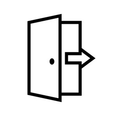 door icon in trendy flat design
