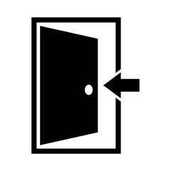 door icon in trendy flat design