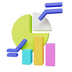 green pie chart 3D Icon