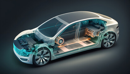 Autonomous vehicle: A photo of an autonomous car, demonstrating the integration of mechanical, electrical, and software systems for advanced functionality.