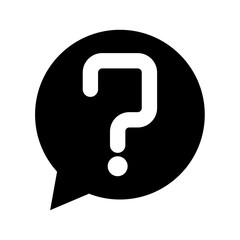 question mark symbol in trendy flat design