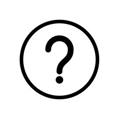 question mark symbol in trendy flat design
