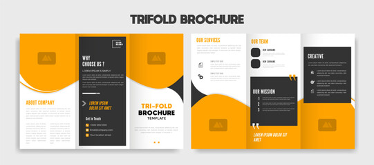 Creative Business Trifold brochure design template.
