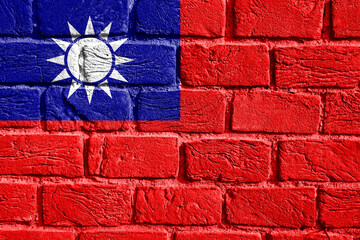 Flag of Taiwan on the wall