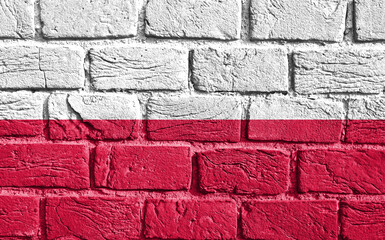 Flag of Poland on the wall
