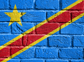 Flag of the Congo on the wall