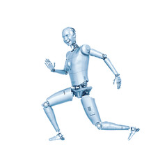 almost human cyberman is doing a robot dance