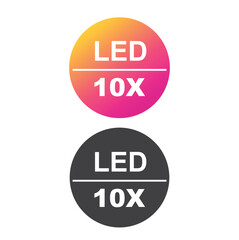 Led bulb icon, vector, sticker, pictogram.