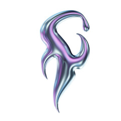 Abstract chromatic futuristic 3D Icon