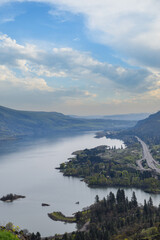 Columbia River Gorge landscape views from Rowena Crest, Oregon