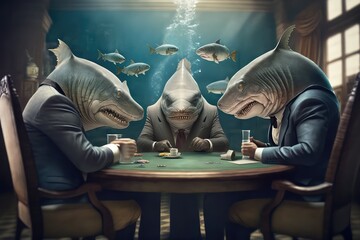 A Fearless Predator at the Table, Risk-Taking, sharks, poker.