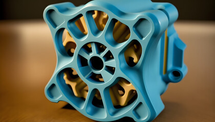 3D printed mechanical component: A photo of a 3D printed mechanical component, highlighting the use of FEA in the design and development of mechanical parts.