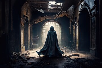 A Ghostly Presence in a Deserted Abandoned House