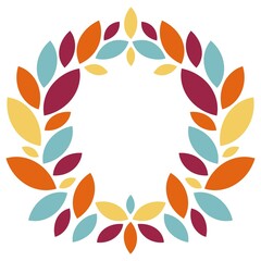 Colorful Laurel Wreath