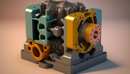 Stressed mechanical component: A photo of a mechanical component undergoing stress, demonstrating the use of FEA to analyze and improve the strength and reliability of mechanical systems.