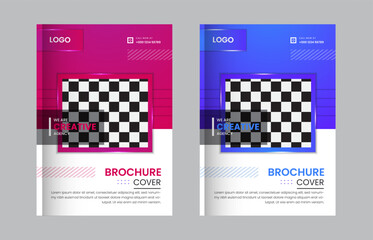 Minimal corporate annual report cover design 2 in 1 set