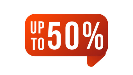 Up to 50% isolated on white background ,  Flat Modern design , Illustration Vector  EPS 10 