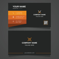 Creative yellow shades business card template, Modern and simple business card design
