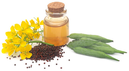 Closeup of mustard flowers
