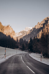 Family hike in the mountains in National Park Gesäuse in Austria