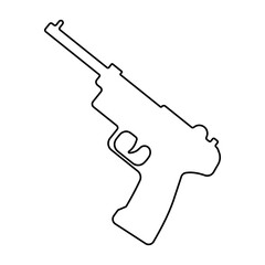 parabellum icon on white background, vector illustration.